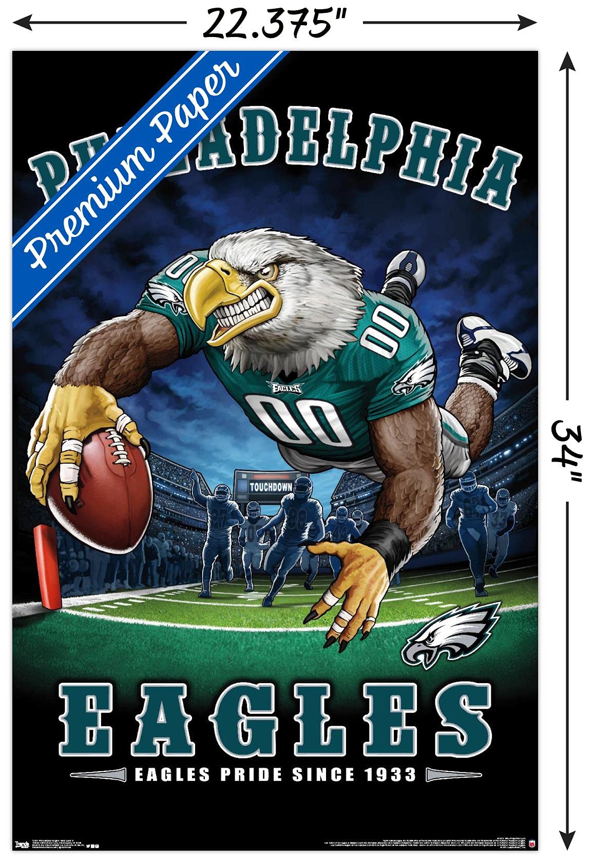 Trends International NFL Philadelphia Eagles - End Zone 17 Wall